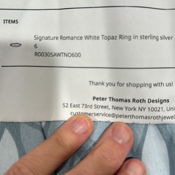 Peter Thomas Roth white topaz & sterling silver ring size 6 - Picture 4 of 7